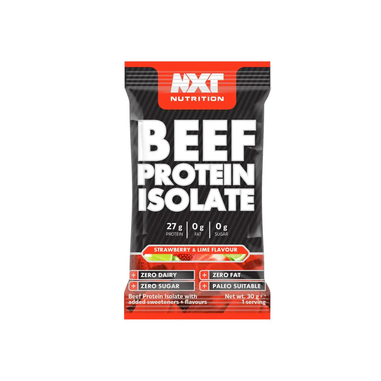 Beef Protein Isolate 30 G 1 Serving Strawberry & Lime Flavour